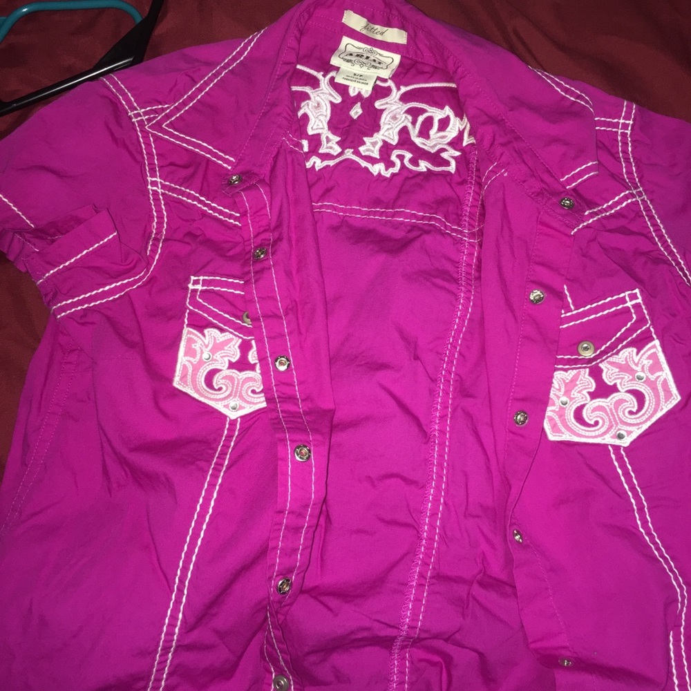 Hot pink Ariat small cowgirl shirt